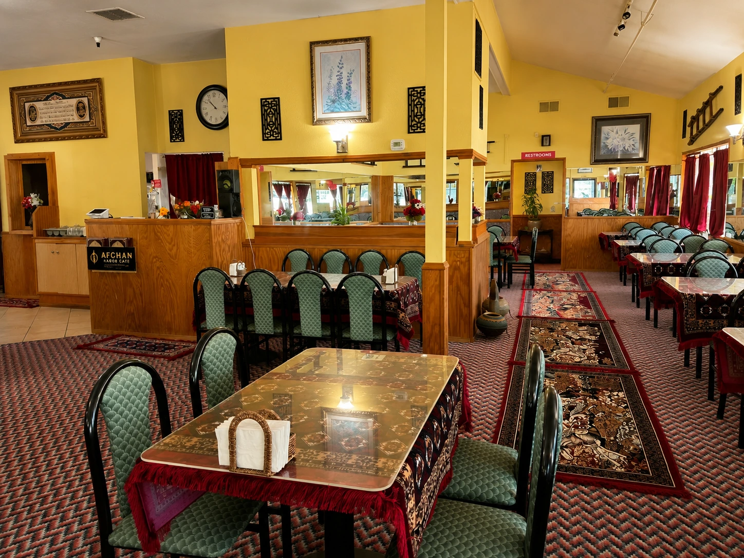Dining room at Afghan Kabob Cafe in Santa Rosa